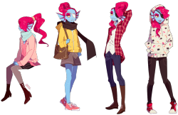 aryll:    casual fish fashion (hoodie on the far right is from