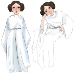 shrimpea:  leia doodles 