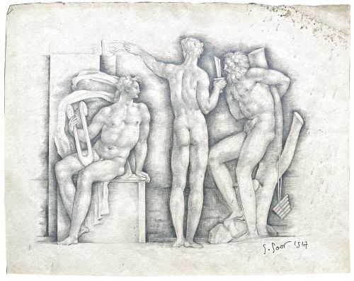 beyond-the-pale:  Gaston Goor -  Apollo, Hyacinthus and Cyparissus