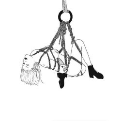 robcham:  Fan art of @trishaobannon , modelling for shibari things