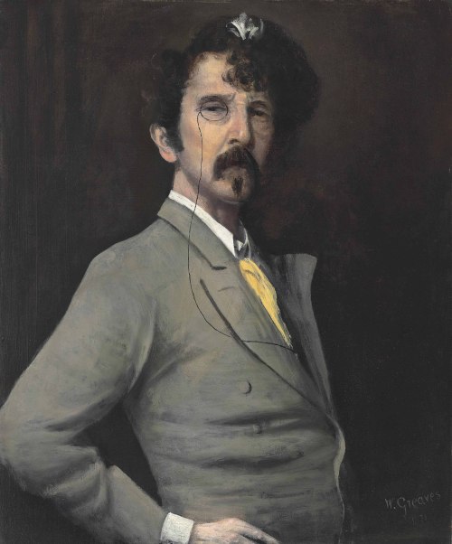   Walter Greaves, Portrait of James McNeill Whistler, 1871, oil