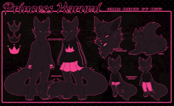 princessharumi:  Made a ref sheet for my fursona, I haven’t