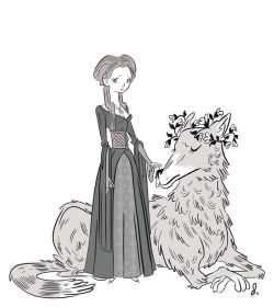 danielkrall:  Sansa Stark, and Lady (the prettiest and most sensitive