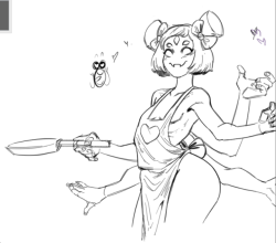 doodlephy: Muffet sketch & speedpaint, Drawpile spidy cooking