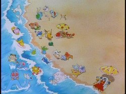 spacehunter-m:  Pikachu’s Vacation (1998) end credits backgrounds.