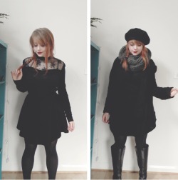 metal-mistress:Bonjour.It’s a shame photographing black outfits