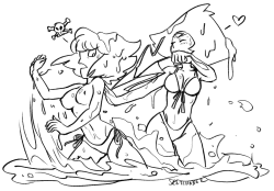 grimphantom2:  ninsegado91:  sketchabeedraws:  mud. fights. 