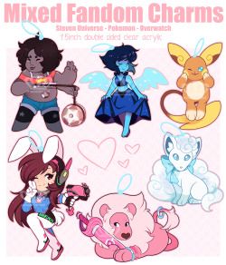 princessharumi:  My mixed fandom charms are all finally here