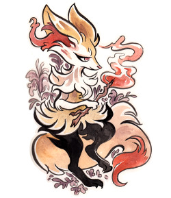 cryptovolans:  day 7, fire. braixen is a cutie!! 