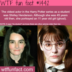 wtf-fun-factss:  Shirley Henderson - Harry Potter  WTF FUN FACTS