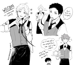 milkybreads:  Stress relief doodle. I’d go to karasuno cafe