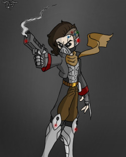 I decided to do a full drawing of that Cyberpunk character I