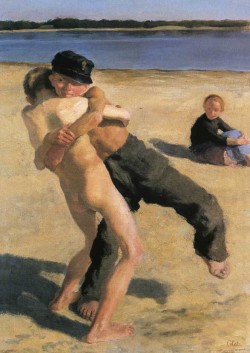 Oszkár Glatz (1872-1958) - Wrestling Boys (1901)