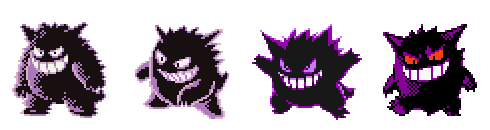 teddiusra:Gengar official sprites ↳ 1996 - 2014