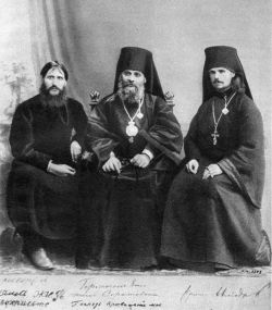 Rasputin, Hermogen and Iliodor in 1906. Alexandra ordered Hermogen