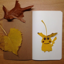 gamefreaksnz:  I made more Pokemon out of leaves. 
