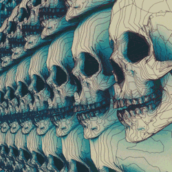 psychedellick:  Trippy Gifs ~ Skulls
