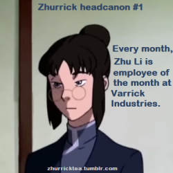 zhurricktea:  Zhurrick Headcanon #1: Every month, Zhu Li is employee