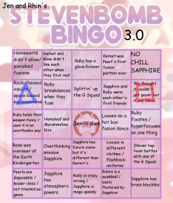 rhinocio:  Day one of Homoloaf Stevenbomb 3.0 Bingo with Jen: “Oh