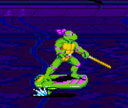 80s-90s-stuff:  1991 TMNT, Turtles in Time game gif 