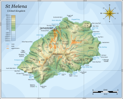 mapsontheweb:  Map of Saint Helena, a remote British Territory