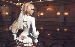 dirty-gamer-girls:  Saber Bride by Disharmonica Join us on Facebook