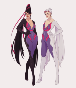 oeilvert:salazzle gijinka that is just bayonetta and jeanne as