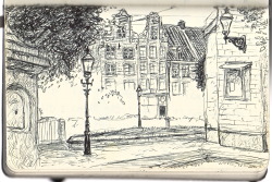 eatsleepdraw:  Begijnhof, Amsterdam sketchbook sketch by Jochem