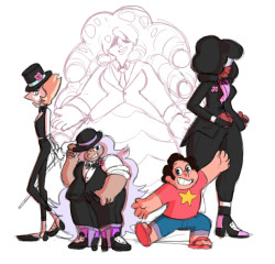 tryingmomentarily:  introduciiiiing the au I keep drawing gems