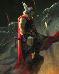 herochan:  Thor Illustrations by Aleksi Briclot Website II Facebook