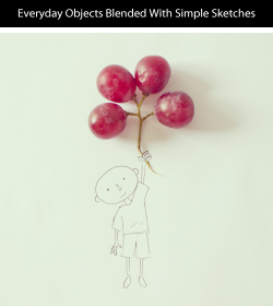 tastefullyoffensive:  Everyday Objects Blended With Simple Sketches