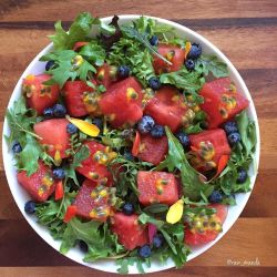rawmanda:  Watermelon Salad🌿🍉 SO refreshing, crisp and