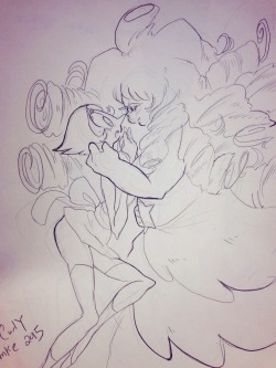 curlyconundrum:  I got commissioned to do this pearlxrose drawing