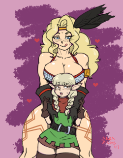 thedarkeros:enjoy some Amazon x Elf from dragons crown ;3