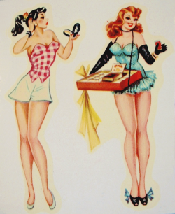vintagegal:  Meyercord Pin-up decals c. 1950s
