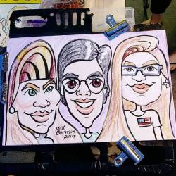 Drawing caricatures today at Dairy Delight in Malden. #art #drawing