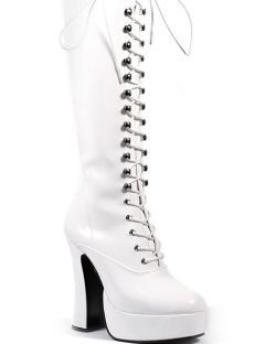 Electrify your look in this sexy knee-high boot from Pleaser.