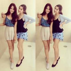 sweetsoutheastasiangirls:  Couple of cute Thai girls