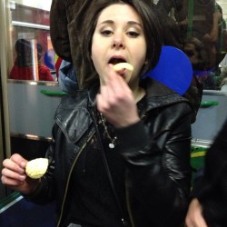 Haha I took a cheeky snap of my lovely friend Olivia chowing