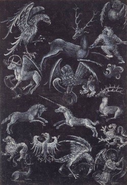 starxgoddess: Meister E. S. (c. 1420-1468), Drawing of animals,