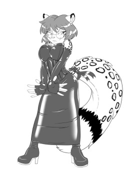 Odessa dressed in Latex Goth for Weirdseal from his 2 hour artwhore