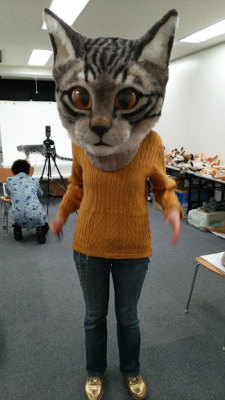 bobbycaputo:    Art Students in Japan Made a Giant Cat Head and