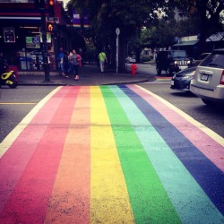 soulsearchinggal:  Even the crosswalks are gay in Vancouver,