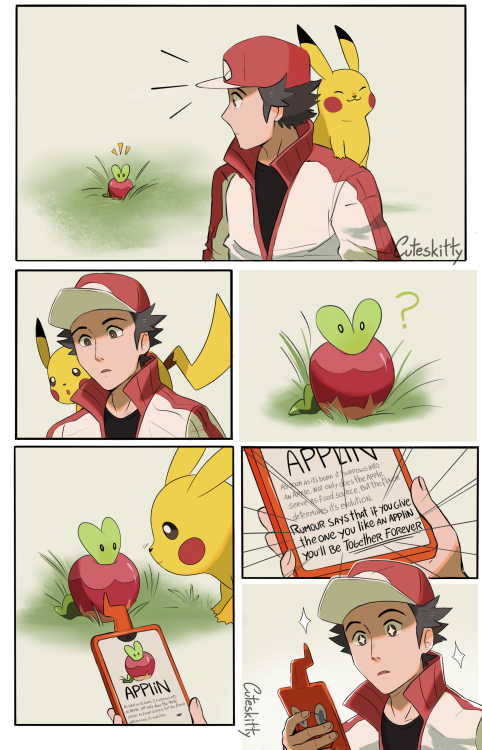 cuteskitty: 🍎💚Love is stored in the applin 🍏❤️ 