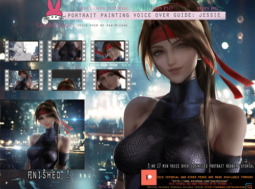 sakimichan:   Portrait paint along voice over guide. This time