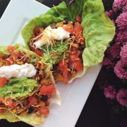 goodhealthgoodvibes:  Taco lettuce wraps for dinner 😍 made