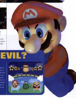 suppermariobroth:  Art from N64 Gamer magazine.    mario your