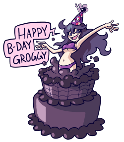 droolingdemon: It’s @gro-ggy‘s birthday so I drew this to