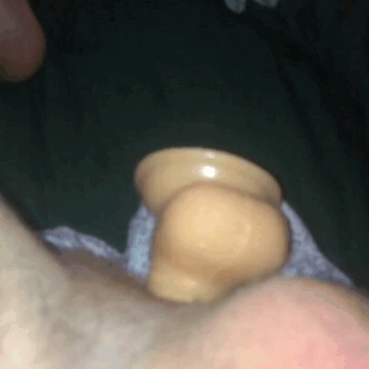 callumrrf94:  Dildo fun   Pushing it out feels just great.