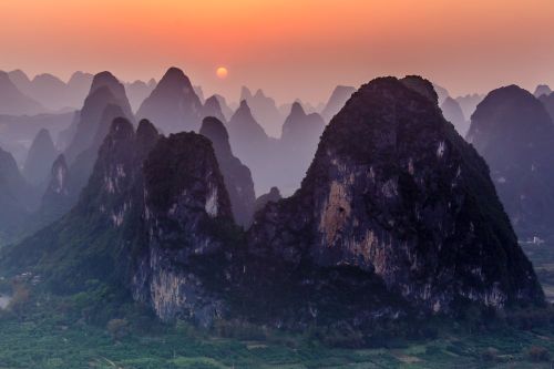 softwaring:  Sunset at Xingping James Bian 